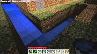 Minecraft  How to build a Moat with a trap and looter Part 1 [upl. by Gilbertine]