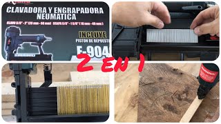 UNBOXING CLAVADORA Y ENGRAPADORA NEUMATICA  UNBOXING PNEUMATIC NAIL STAPLER AND NAILER [upl. by Gaston]