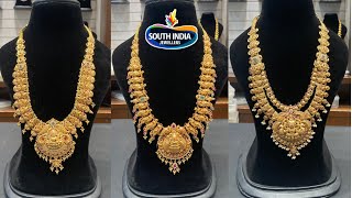 Southindia jewellers exclusive haram designs with priceGold haram colletionLatest haram designs [upl. by Chiang]