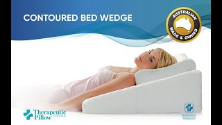 Contoured Bed Wedge  Angled Sleeping Wedge with Memory Foam Comfort [upl. by Iba423]