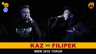 Filipek 🆚 Kaz 🎤 WBW 2016 Toruń freestyle rap battle Finał [upl. by Ronel]