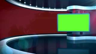 News Studio with greenscreen Tv on right side [upl. by Nylarahs]