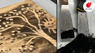 Few Printmakers Know Mokulito Lithography on Wood Technique [upl. by Selohcin]