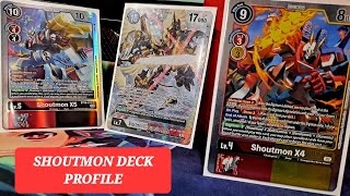 DIGIMON TCG  SHOUTMON XROS HEART DECK PROFILE  APRIL 2024 [upl. by Kalina]