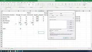 Transportation Problem Solving Using Microsoft Excel [upl. by Koss316]