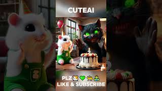 The Beautiful Black Cats Transformation Into a ZombieWhat Happens To The Hamster🐹💚🐈🧟‍♂️cat [upl. by Innek]