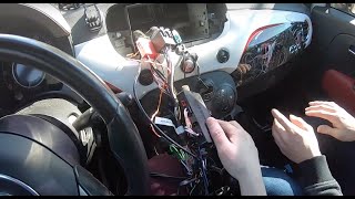 Abarth 500 Pioneer Head Unit Install and Cool Custom Gauges Part 3 [upl. by Mignon]