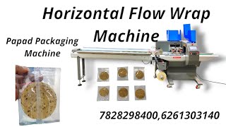 Papad Packing machine  horizontal Flow Wrap Machine [upl. by Mame]