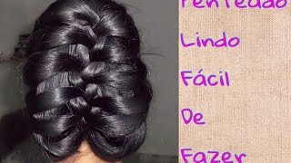 Penteado lindo e fácil de fazer para formatura festas e casamentos  Faça você mesma [upl. by Phoebe]