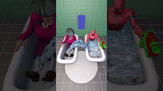 Cartoon water spiderman scaryteacher animation 3danimation cartoon [upl. by Akenaj]