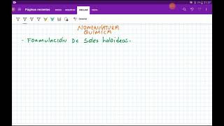 Formulación de sales haloideas [upl. by Nilpik874]
