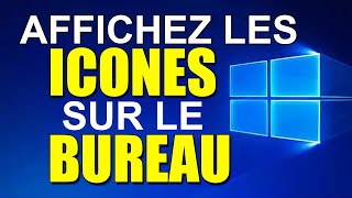 windows 10 afficher les icones du bureau ce pc corbeille panneau de configuration [upl. by Etakyram]