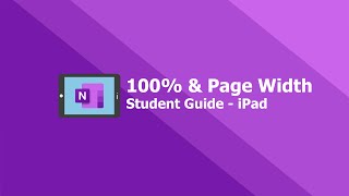 OneNote Student Guide  100 and Page Width on Apple iPad [upl. by Ymaj]