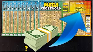 75000 MEGA CROSSWORD SCRATCH OFF TICKETS [upl. by Deeyn]