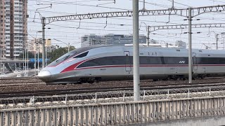 Fuxing Hao Bullet Train CR400AFA 16cars Arrived at Beijing South Railway Station [upl. by Sevy]