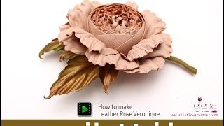 How no make silk flowers  Leather rose [upl. by Aspia80]