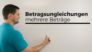 Betragsungleichungen mehrere Beträge in der Ungleichung  Mathe by Daniel Jung [upl. by Flaherty720]