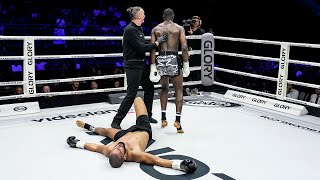 Mory Kromahs VICIOUS KNEE KO at GLORY 94 [upl. by Cooperstein]