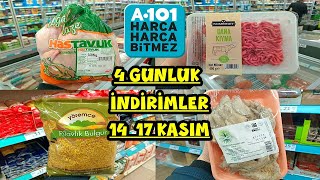 A101 FİYATLAR DÜŞTÜ💯4 GÜNLÜK İNDİRİM📌MANTAR TAVUK PATATES SOĞAN İNDİRİMDE A101 AKTÜEL 14 17 KASIM [upl. by Areemas]