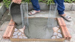 Cement with Carton box  Great idea for you to make coffee tables chairs flower pots easily [upl. by Kerri570]