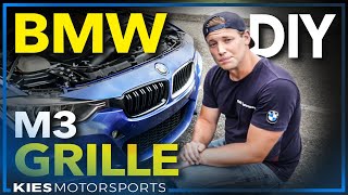 BMW M3 Style Grill  Grille Install How to remove and install a Grille on F30 F10 F15 F25 F80 [upl. by Kalfas]