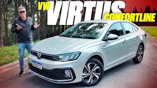 VW Virtus Comfortline 2023  O QUE MELHOROU E O QUE PIOROU NO SEDÃ É MELHOR QUE ONIX E HB20S [upl. by Assillim]