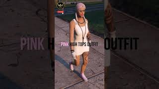 Cute Pink HIGH TOPS Outfit  GTA 5 Online gta5 gta5outfits shorts [upl. by Seaddon]