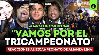 ALIANZA LIMA BICAMPEÓN del FUTBOL PERUANO Las REACCIONES de hinchas en MATUTE [upl. by Adiehsar217]