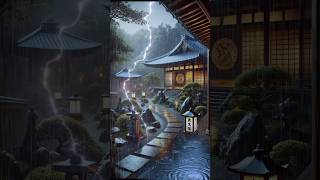 ⛈️😴 Japanese Temple Rain Ambience Short Sleep Music [upl. by Lena]