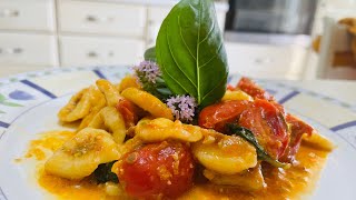 Orecchiette fatte in casa con pesto alla mediterranea e pomodorini 🌱🍅🧄 [upl. by Quitt450]