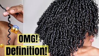 Defining Natural Hair with ZERO Frizz No Heat 😱  Finger Coils [upl. by Gilberte]