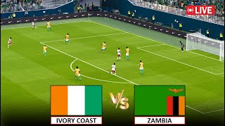 🔴Live  Ivory Coast vs Zambia I Africa Cup of Nations Qualifier Match Live Today eFootball Pes 21 [upl. by Bonar]