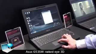 Asus G53SW 3D con tecnologia Naked Eye 3D senza occhiali [upl. by Oletta]