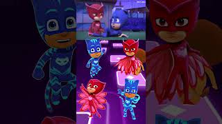 PJ Masks  CatBoy 🆚 Owlette X Dance Song Tiles Hop EDM Rush shorts [upl. by Eanod]