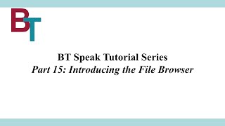 Part 15 Introducing the File Browser [upl. by December]