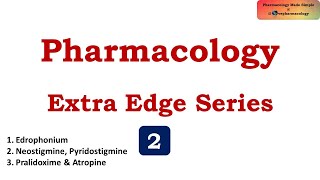 Pharmacology Extra Edge Series  Edrophonium  Neostigmine  Pyridostigmine  Pralidoxime  Atropine [upl. by Refitsirhc]