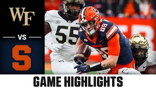 Wake Forest vs Syracuse Game Highlights  2023 ACC Football [upl. by Maighdlin893]