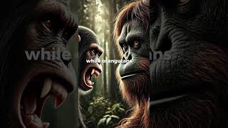 Who would win in a fight between a chimpanzee and an orangutan animals ape shorts [upl. by Paradies]