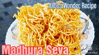 How to make Madhura SevaMadhura MurukkuSweet seva recipe in malayalamAlloos wonder recipe [upl. by Sukramaj]