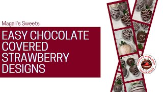 8 Easy Chocolate Covered Strawberry Designs [upl. by Benoit807]