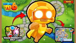 Magic Monkeys Only in Tinkerton Map Completed On Hard Bloons TD 6 [upl. by Starla]