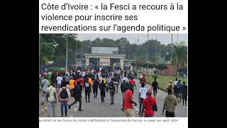 IL FAUT APPLIQUER LA JUSTICE POUR ERADIQUER L ESPRIT MALEFIQUE FESCI DE LA COTE DIVOIRE [upl. by Meenen804]