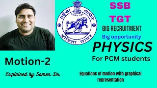 EQUATIONS OF MOTIONMOTION 2nd lecture for SSB TGT PCM students odisharecruitment [upl. by Eiruam]