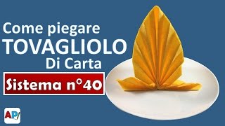 Come piegare tovagliolo di carta  Tovagliolo portaposate fai da te [upl. by Tullus32]