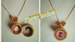 Photo locket  making of locket with photo jewellery tutorials [upl. by Llednohs775]