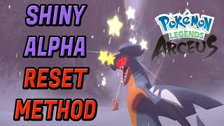 NEW SHINY ALPHA RESET METHOD in Pokemon Legends Arceus [upl. by Carrnan]