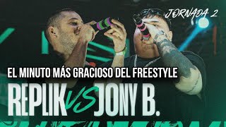 EL MINUTO MAS GRACIOSO DEL FREESTYLE JONY BELTRAN VS REPLIK [upl. by Delora]