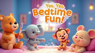 Yes Yes Bedtime Routine  Fun Song for Kids  Tiny Toones Children Rhymes amp Songs [upl. by Eilraep]