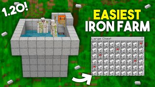 Minecraft Iron Farm 121 Tutorial in Bedrock [upl. by Aduh]