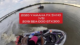 “Race” NEW 2020 Yamaha FX SVHO vs 2019 Seadoo GTX300 Supercharger Seadoo XtremeJetSkiing [upl. by Attirb]